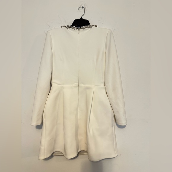 NADINE MERABI White Dress with Silver Embellishments - Picture 4 of 5